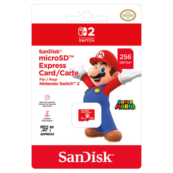 Ninntendo Switch 2 Sandsik MicroSD Express Card 256gb